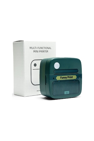 Ruicoo Bg1 Yeşil Sıcaklık Baskı Etiket Yazıcı - Bluetooth, 200 Dpı, 1200 Mah Pil - 4 Termal Kağıt + 5 Etiket Rulo + 12 Marker Dahil Siyah