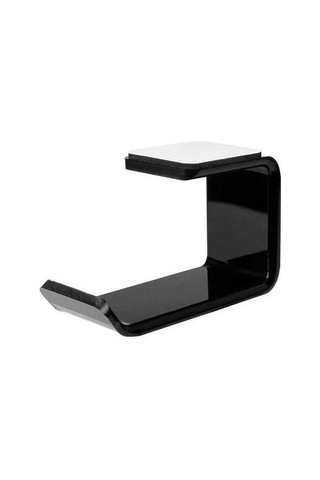 Sandwich Siyah L Tipi Kulaklık Tutucu Duvar Masa Altı Yapıştırmalı Tutucu 15kg Yük Kapasitesi