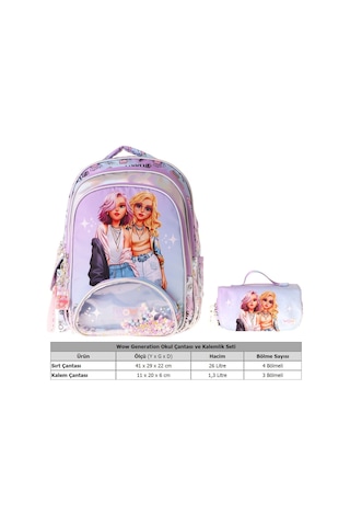 Wow Generation Friends Kız Çocuk Pembe İlkokul Okul Çantası Ve Kalemlik Seti - Setwg-w6054c