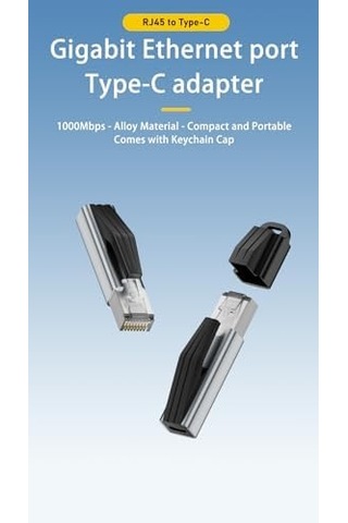 Type-c To Rj45 Ethernet Dönüştürücü Adaptör 1000mbps Gigabit Lan Usb-c Ethernet Çevirici Otgrj