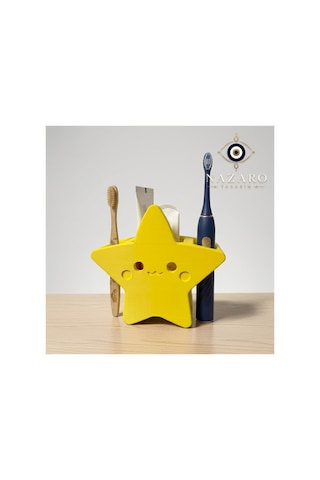 Nazaro Starry Yıldız Figürlü Banyo & Diş Fırçalık Organizerı Sarı - 915773738 Sarı