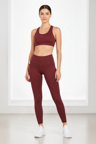 Puma Wtad Essentıal Tıghthw 7/b Kadın Cepli Spor Tayt Bordo