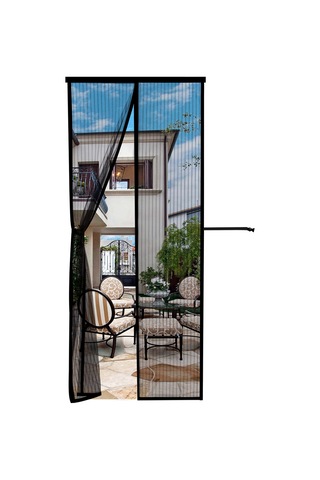 Hfambition Siyah Manyetik Pencere Perdeği - Otomatik Kapanır, Sessiz, Haşere Engeli, Hava Akışı Sağlar, Kolay Kurulum 120x240 Cm