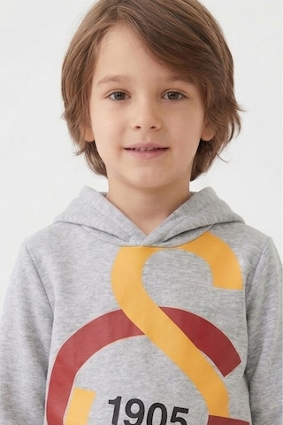 Galatasaray Lisanslı Büyük Logo Gri Çocuk Sweat