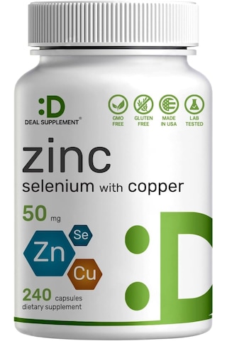 Deal Supplement Zinc Picolinate Selenium + Copper Bakır 240 Caps