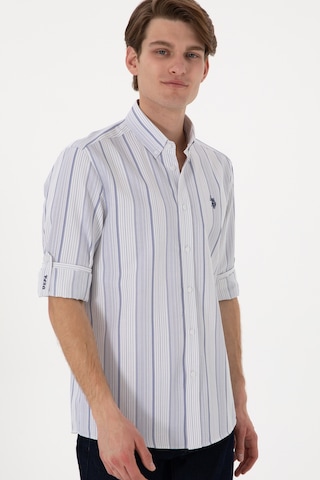 U.s. Polo Assn. Erkek Lacivert Gömlek Desenli 50306352-vr033 Lacivert