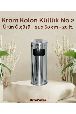 Palex Kolon Küllük Çöp Kovası No:2 Bahçe Kovası Paslanmaz