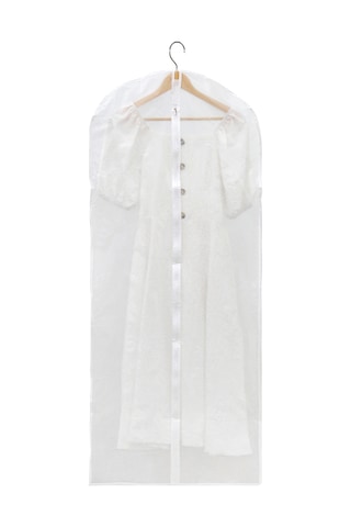 Reedark 6 Adet Su Geçirmez Şeffaf Elbise Koruma Kılıfı - Tam Fermuarlı Gardırop Saklama Çantası Beyaz