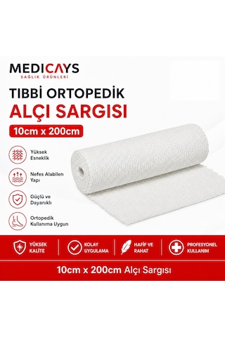 Medicays Ortopedik Alçı Sargısı 10cm x 200cm 5 Adet