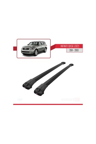 Infiniti Qx56 Z62 2011-2013 Arası İle Uyumlu Ace-1 Ara Atkı Tavan Barı Siyah
