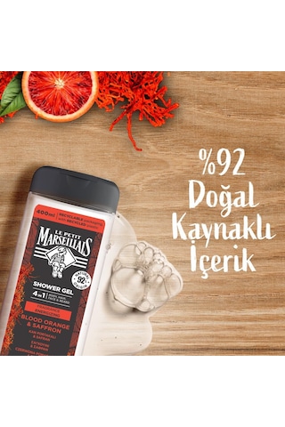 Le Petit Marseillais Duş Jeli Kan Portakalı Ve Safran 400 ML x3