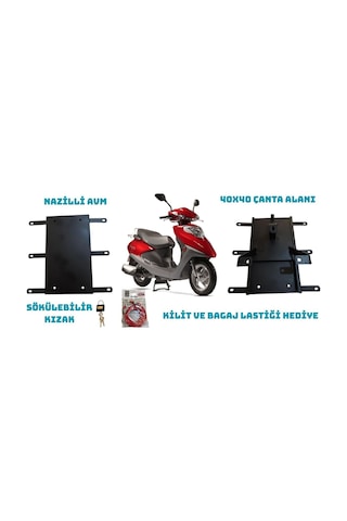 Ceo 110 Ve 125 Kızaklı Kurye Paket Çanta Demiri