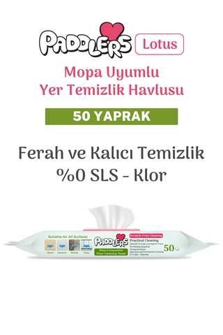 Easy Clean Lotus Çiçeği Kokulu Mopa Uyumlu Yer Temizlik Havlusu 50 Yaprak Diğer