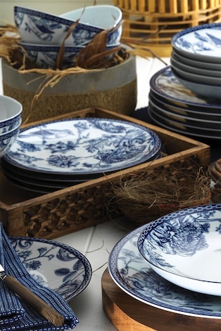 Kütahya Porselen Blue Blanc 6 Kişilik 24 Parça Yemek Takımı