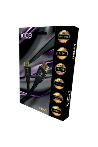 Inca Ihd 21 Hdmi To Hdmi 2.1V 8K Ultra Hd 2 Metre Kablo