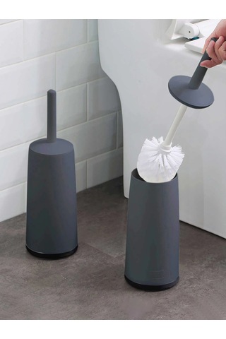 Liangmei Plastik Tuvalet Fırçası Ayakta Tabanı İle Uzun Sap Ahşap