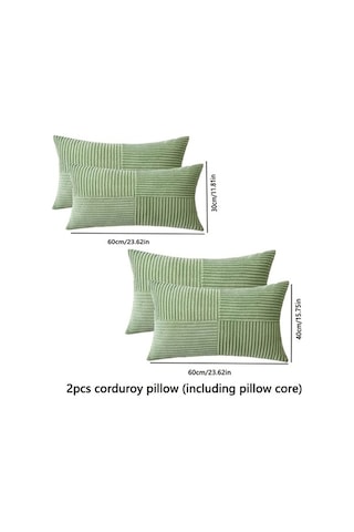 Trendooze Sunshine022 2 Adet Kadife Yastık 40x60 Cm Bej Renk Yatak Odası Oturma Odası Bej