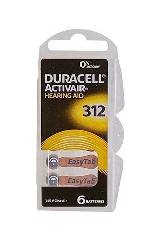 Easytab Da 312 - Pil Tipi 312 Olan Tüm İşitme Cihazları İçin, 10 X 6 Adet