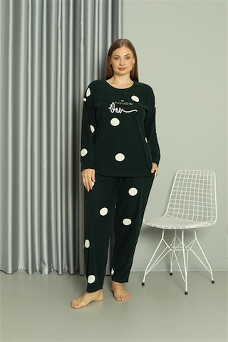 Akbeniz Welsoft Polar Kadın Büyük Beden Petrol Rengi Pijama Takımı 808045 - 5xl Petrol