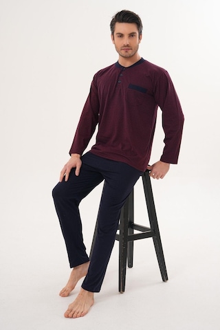 Markalinda 3134 Bordo Büyük Beden Erkek Pijama Takımı Bordo