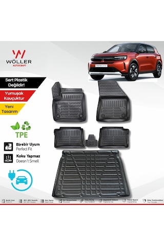 Opel Frontera Paspas Bagaj Havuzu Set Elektrikli 2025 Sonrası Uyumlu 3d Ultraflex Set Opel Frontera Paspas Bagaj Havuzu Set Elektrikli 2025 Sonrası Uyumlu 3d Ultraflex Set