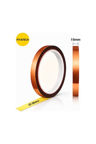 Kapton Yanmaz Bant Yüksek Isıya Dayanıklı Isı Bandı 10 Mm X 30 Metre