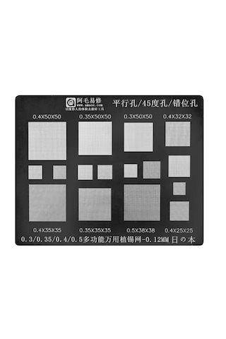 Amaoe Üniversal Kalıp 0.12mm Bga Şablonu 0.3 0.35 0.4 0.5