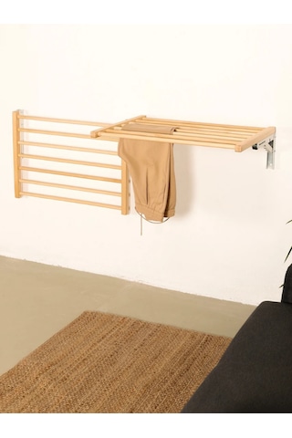 Katlanabilir Ahşap Duvar Tipi Çamaşır Kurutmalık