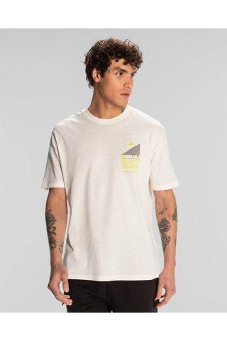 Kappa Authentic Spacetime Erkek T-shirt-beyaz