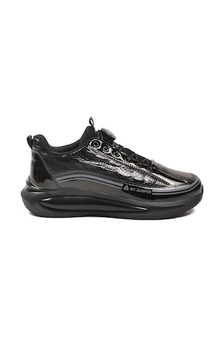 Siyah Rugan Memory Foam Misina Bağcıklı Erkek Sneaker 2250 M Siyah