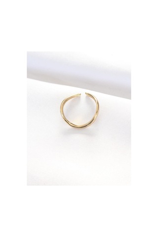 Yassı Gold Renk Ayarlanabilir Yüzük Altın