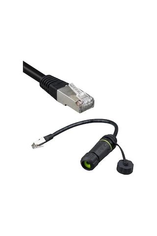 Pm-24593 Erkek - Dişi Ip68 Su Geçirmez Rj45 Konnektör Powermaster