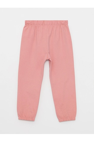 LC Waikiki Lcw Baby Pembe Beli Lastikli Baskılı Kız Bebek Eşofman Alt
