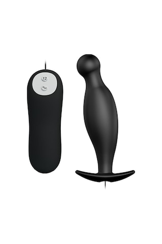 Hızlı Express Pretty Love 12 Titreşimli Kumandalı Anal Vibratör Zenci Anal Plug Stimülatör