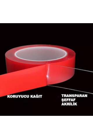 Çift Taraflı Bant Şeffaf Silikon Bant 5mt 20 Mm
