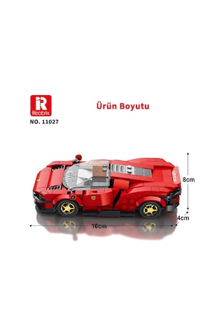 Reobrix Creator 11027 Ferrari Daytona Sp3 Spor Araba Yaratıcı Yapı Blok Seti Building Blocks - 350 Parça