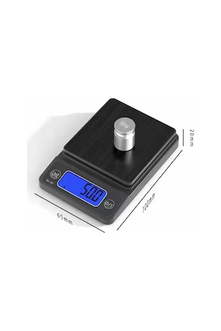 Yüksek Hassasiyetli Teraziler Mini Cep Mücevher Terazisi 200g/0.01g Siyah