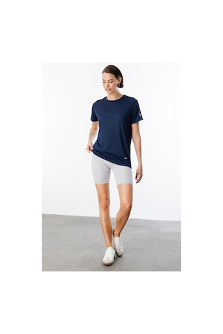 Genius Store Kadın Nem Emici Hızlı Kuruma Atletik Teknik Performans Spor T-shirt Drıfıt-kısakol Lacivert
