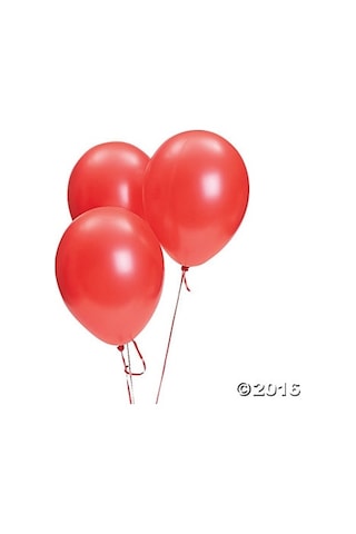 50 Adet Metalik Kırmızı Balon 12 Inc Doğum Günü