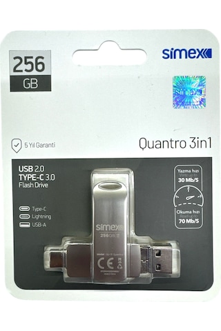 iPhone Flash Bellek Apple Uyumlu iOS 256 Gb Otg Usb Type C Flash Bellek Disk Pc