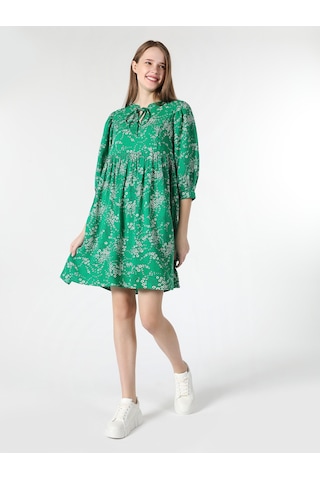 Colin's Regular Fit Çiçek Baskılı Yeşil Kadın Elbise CL1061886_Q1.V1_GRN