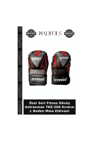 Özel Seri Fitnes Dövüş Antrenman Tke-200 Kırmızı L Beden Mma Eldiveni