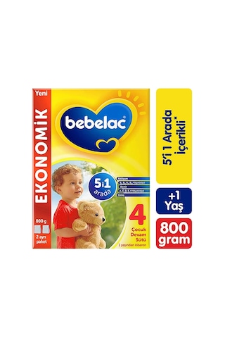4 Çocuk Devam Sütü, 800gr, 1 Yaş+