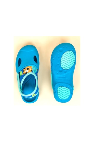 Decathlon Çocuk Havuz Sandaleti - Mavi/kaplan Baskılı - Clog 500 Mavi