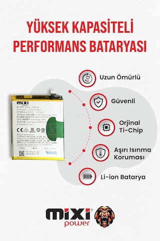 Oppo Reno 11 / Realme 11 Pro Uyumlu Tam Kapasite Batarya 1 Yıl