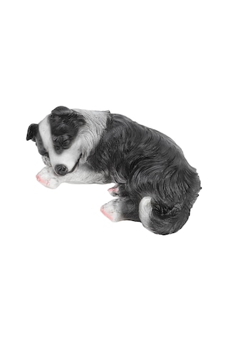 Geeroyoo Sintetik Reçine Kenar Çoban Köpeği Heykeli - Zarsız, Dayanıklı Bahçe Dekorasyonu, Canlı Tasarım, Ev Ve Bahçe İçin Mükemmel Hediye