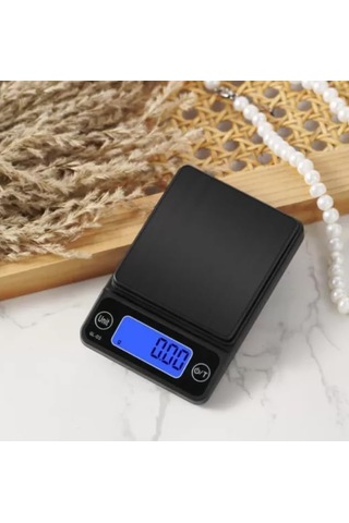 Hassas Terazi 300gr / 0.01g Siyah Işıklı Ekran Mücevher,bozuk Para,takı,mutfak Terazisi Açık Bej