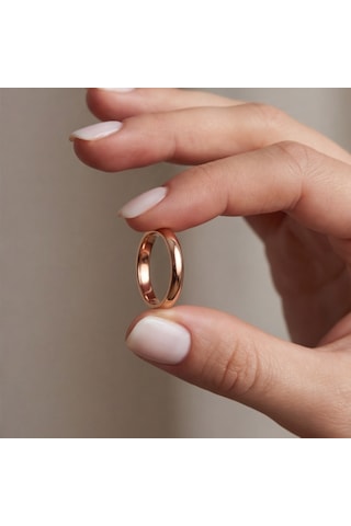 Çelik Alyans Yüzük Rose Yzk-218 Rose Gold