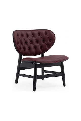 Coppa Ahşap Berjer Siyah - Bordo
