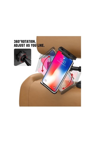 Soulader Araç İçin Universal Tablet Ve Telefon Tutucu, 360 Derece Dönebilir Ayarlanabilir Montaj Kiti, Kolay Kurulumlu Taşıt Tutucu Siyah